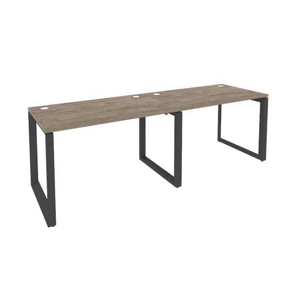Onix Рабочая станция на О-образном м/к O.MO-RS-2.2.7 Тиквуд темный/Антрацит металл 2360*720*750 - Вид 1