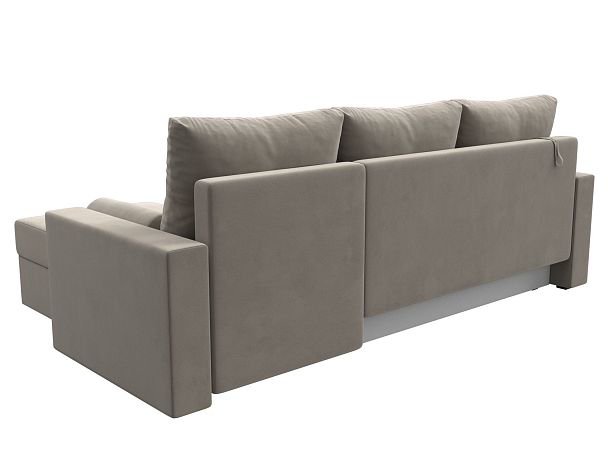 Диван угловой Верона Лайт угол правый (полностью микровельвет бежевый) - Вид 6