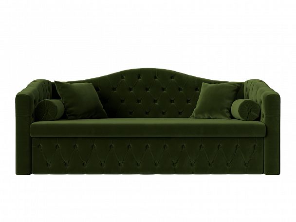 Прямой диван Мечта (полностью микровельвет зеленый) - Вид 2