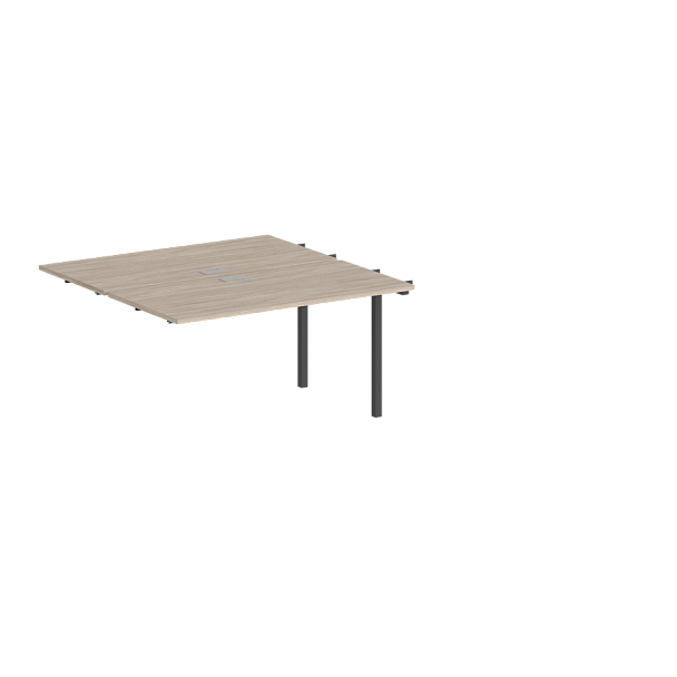 Секция  раб. станции Sigma 3200х1438х750 / профиль: 40х40 антрацит; столешница: дуб светлый - Вид 1