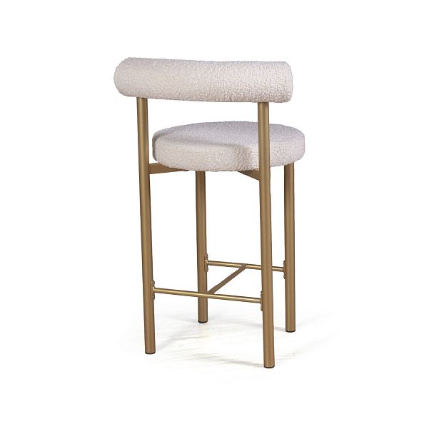 Стул полубарный Biggi, букле Turin ivory / опоры золото - Вид 5