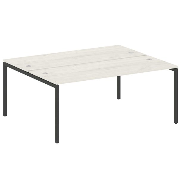 Metal System Quattro Р. ст. на П-образном м/к 40БП.РАС-СП-2.5 Дуб наварра/Антрацит металл 1800*1475*750 - Вид 1