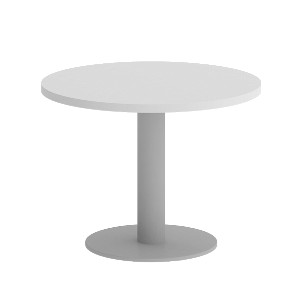 Home Office Стол журнальный круглый VR.SP-5-60.1G Белый/Серый металл 600*600*450 - Вид 1