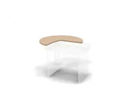 БЕРЛИН / BERLIN Приставной элемент для стола 85 см (без опоры) ЛЕВЫЙ 1090х1070х28 Акация - Фото предпросмотра