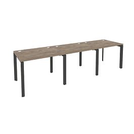 Onix Рабочая станция на П-образном м/к O.MP-RS-3.1.8 Тиквуд темный/Антрацит металл 2940*800*750 - Фото предпросмотра