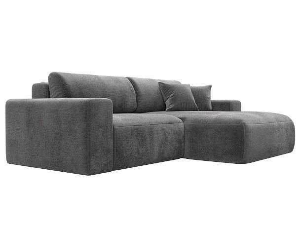 Диван угловой Лига-036 НПБ Классик правый угол Велюр серый - Вид 3