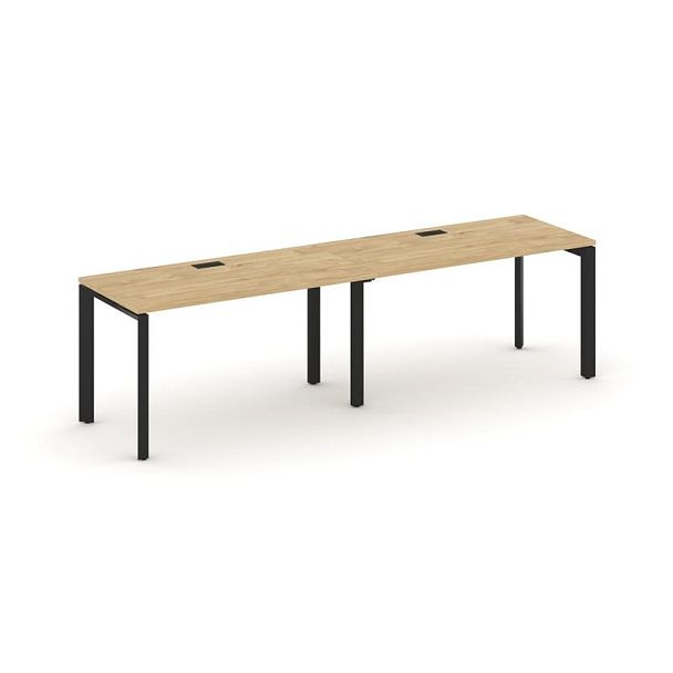 Style Project Next Рабочая станция односторонняя SN-59P.ORS-003 Тиквуд Светлый/Металл Черный/Черный Заглушка 2760*600*750 - Вид 1