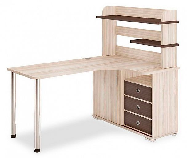 Стол компьютерный СР-165М Карамель/Шамони правый - Вид 1