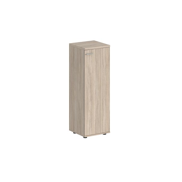 Шкаф средний 400х400х1200, 1 дв., з.ст HDF, правый / корпус: дуб светлый; фасад: дуб светлый Сигма / Sigma - Вид 1