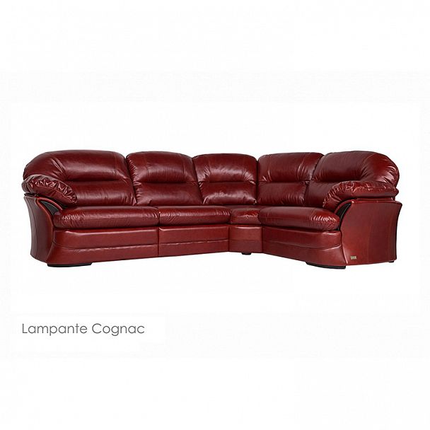 Угловой диван "Брюссель" в коже - Вид 1