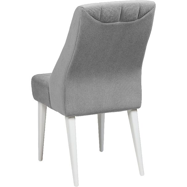 Стул деревянный мягкий Лорелин Белый/Серый велюр - Вид 5
