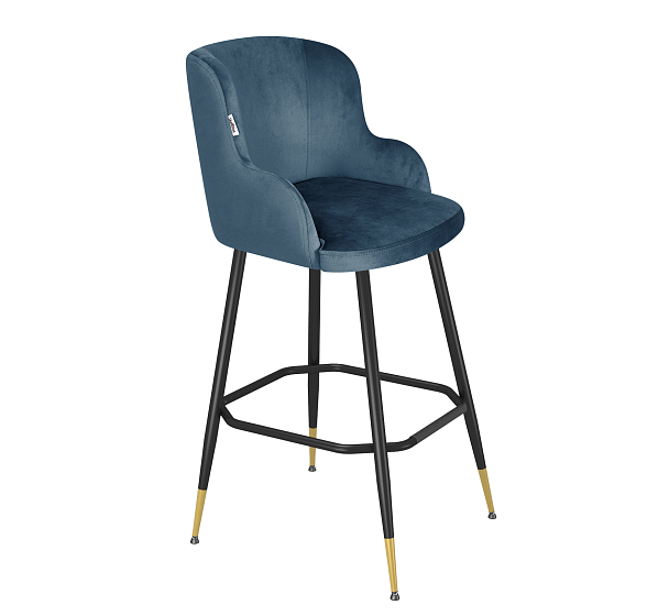 Стул барный Sheffilton SHT-ST39/S148 тихий океан/черный муар/золото - Вид 2