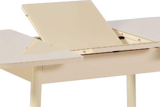 Стол раскладной стеклянный Вин 120 Кремовый/Кремовый - Вид 9