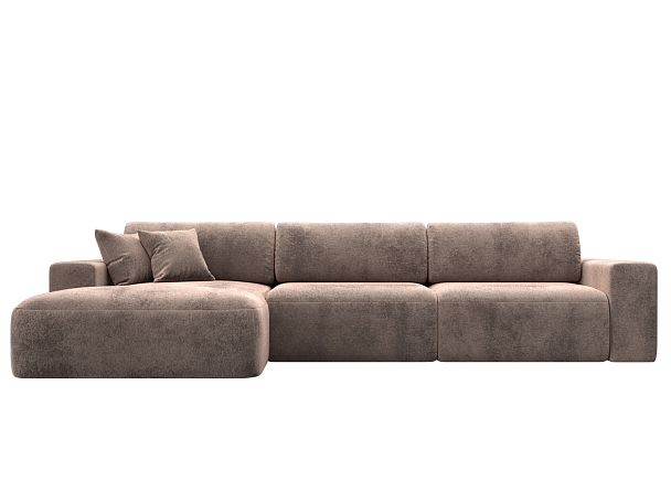 Диван угловой Лига-036 НПБ Классик Лонг левый угол Велюр бежевый - Вид 2