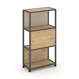 Shelf Mobile Стеллаж 4 уровня 1 секция VR.LT-STK-405.12 Тиквуд Светлый/Металл Антрацит/W-04 1200*400*1523 - Фото предпросмотра