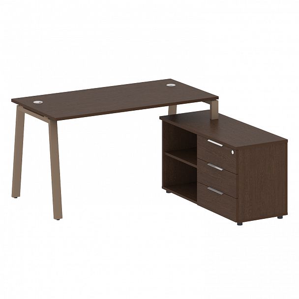 Рабочая станция "Metal System" БА.РС-СТС-2.3 венге/мокко - Вид 1