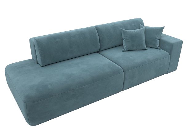 Диван прямой Лига-036 Модерн подлокотник справа Велюр бирюзовый - Вид 6