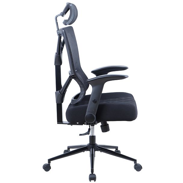 Кресло CHAIRMAN CH566, ткань/сетка, черный - Вид 3