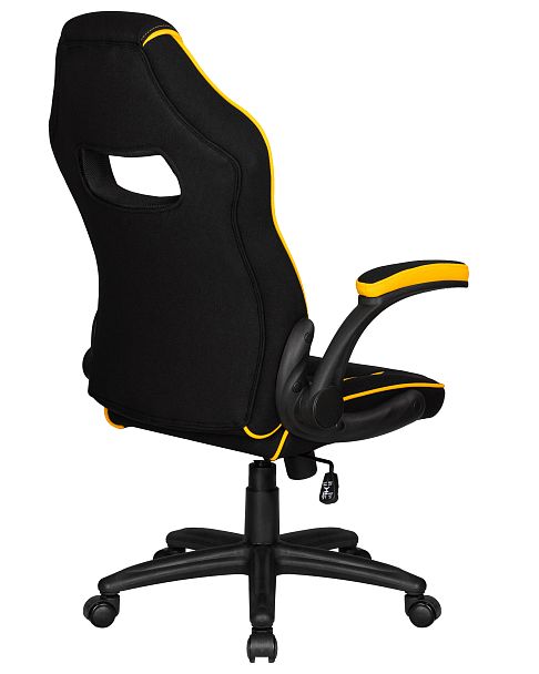 Кресло игровое DOBRIN RICK (черно-желтая ткань) - Вид 4