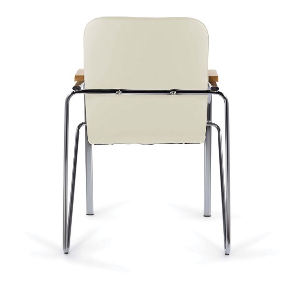 Кресло BRABIX "Samba CF-105 BOX-2", хром каркас, накладки "бук", кожзам бежевый, разобрано, 532762 - Вид 7