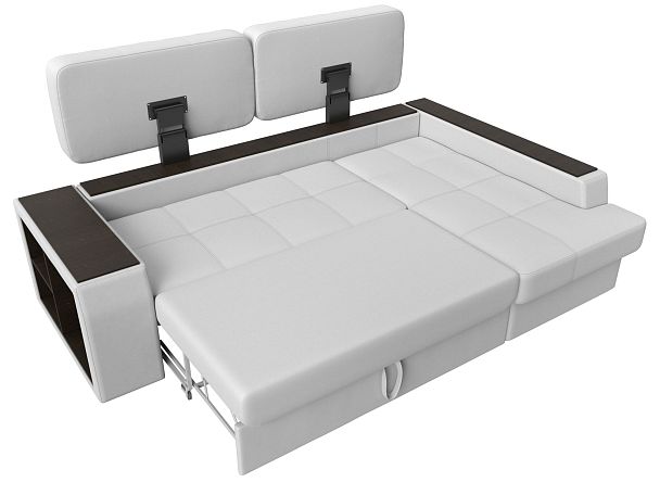 Угловой диван Брюссель правый (полностью экокожа белая) - Вид 8