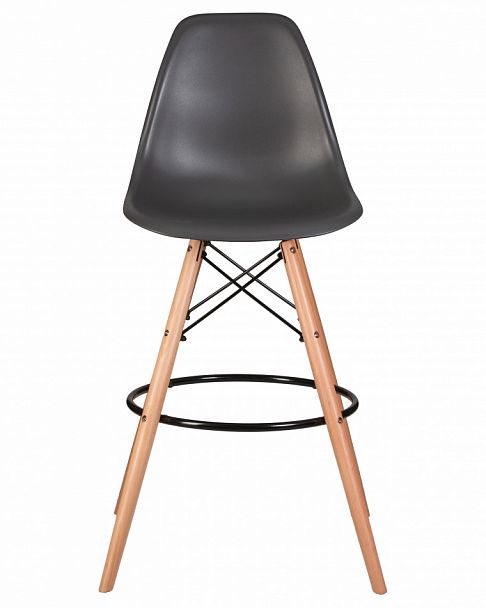 Стул барный DOBRIN DSW BAR (ножки светлый бук, цвет тёмно-серый (GR-04)) - Вид 2