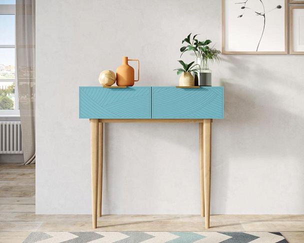 Консоль с двумя ящиками Line LN16/GR1/blue - Вид 5