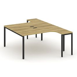 Concept Рабочая станция CN.DSA-002 Дуб Винченцо/Металл Черный 1580*1480*750 - Фото предпросмотра