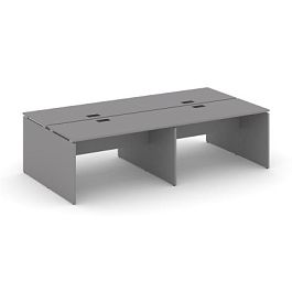 Стайл Проджект Рабочая станция двухсторонняя SN-D.DRS-032 Серый Пепел/Черный Заглушка 2360*1232*750 - Фото предпросмотра