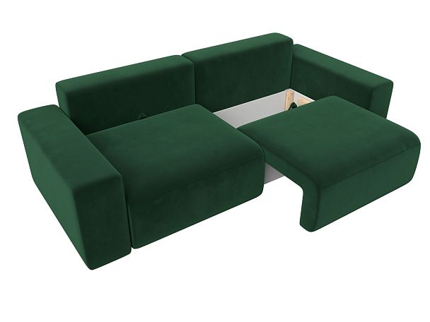 Диван прямой Лига-036 Классик Велюр зеленый - Вид 7