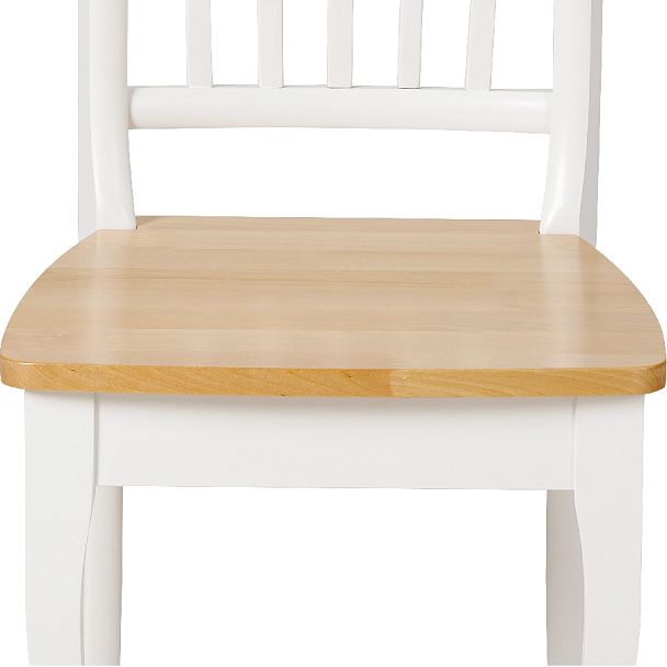 Комплект деревянных стульев с жестким сиденьем Элин Белый/Натуральный, 4 шт. - Вид 10