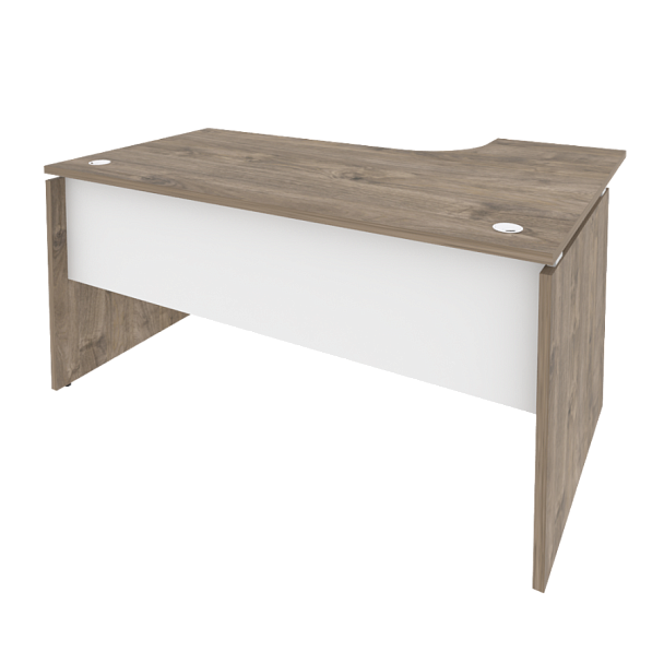 Onix Стол эргономичный левый O.SA-4 (L) Тиквуд темный/Белый бриллиант 1580*1180*750 (800/460) - Вид 1