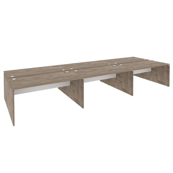 Onix Рабочая станция O.D.RS-6.4.8 Тиквуд темный/Белый бриллиант 4740*1635*750 - Вид 1