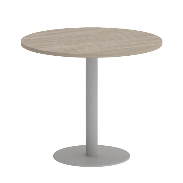 Home Office Стол круглый VR.SP-5-90.1 Дуб аттик/Серый металл 900*900*753 - Вид 1