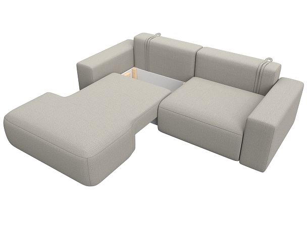 Диван угловой Лига-036 НПБ Классик левый угол Рогожка бежевый - Вид 7