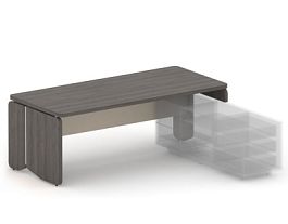 АККОРД/ACCORD RACR003-20x9 Стол правый под тумбу 2000х900х750 Дуб Термо/Кашемир - Фото предпросмотра