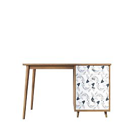 Стол рабочий Berber принт 36 с одной тумбой арт BB31/Print_36 - Фото предпросмотра