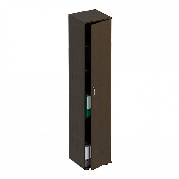 Шкаф для документов узкий "Формула" ФР 382 венге темный - Вид 1