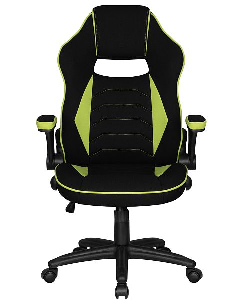 Кресло игровое DOBRIN RICK (черно-светло-зеленая ткань) - Вид 6