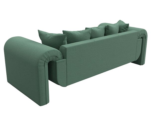Диван прямой Волна Рогожка зеленый - Вид 6