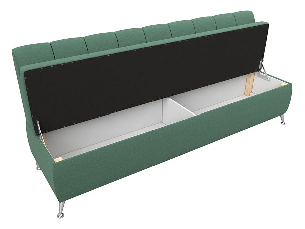 Диван кухонный прямой Кантри Рогожка зеленый - Вид 6