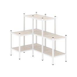 Loft Угловой внутренний стеллаж наборный VR.L-37 Денвер светлый/Белый металл 862*1278*1047 - Фото предпросмотра