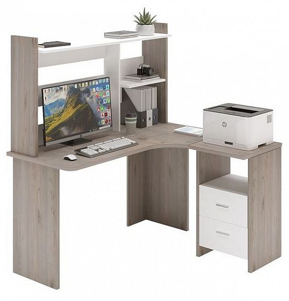 Стол компьютерный Домино Lite СКЛ-Угл130+НКЛ-130 - Вид 2