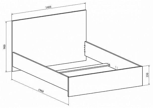 Кровать полутораспальная Виктория ВИ-33 - Вид 3