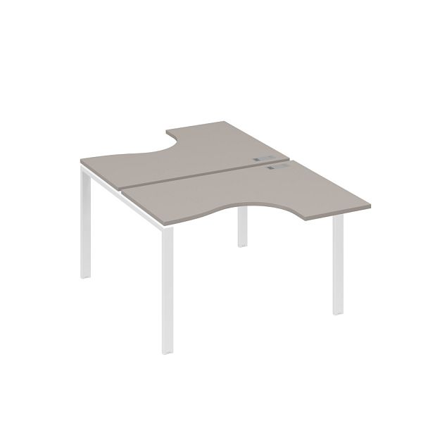 Рабочая станция опоры UNO столы (2х120) Классика A4 А4 Б1 180 БП мокко премиум / металлокаркас белый - Вид 1