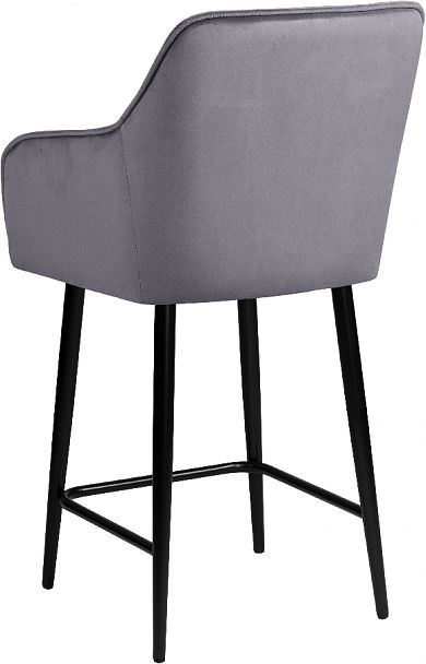 Комплект полубарных поворотных кресел Мони К, темно-серый H-15/черный, 4 шт. - Вид 6