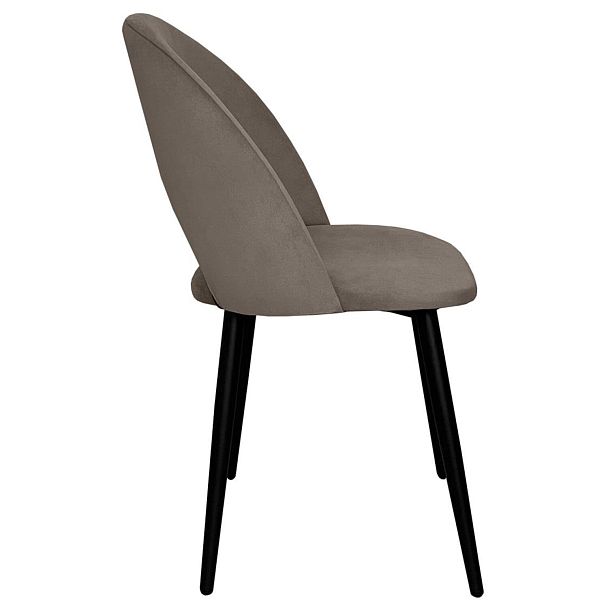 Стулья КОМПЛЕКТ 2 шт., "Luna CF-070", велюр коричневый, каркас металлический, усиленный, черный, BRABIX, 532772 - Вид 6