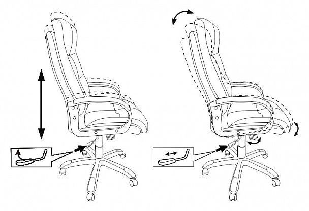 Кресло руководителя CH-824 песочный Light-21 крестовина пластик - Вид 5