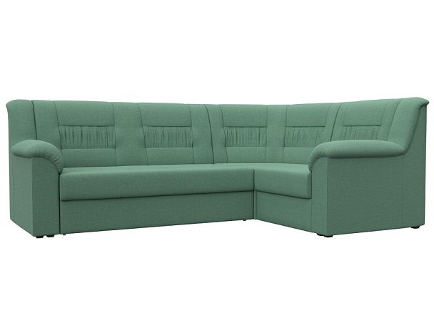 Диван угловой Карелия правый угол Рогожка зеленый - Вид 1