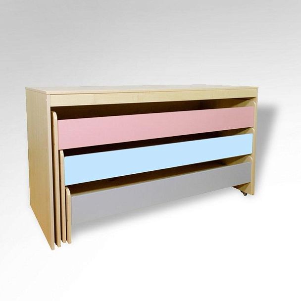 Кровать детская многоярусная Скандинавия (с тумбой) - Вид 1